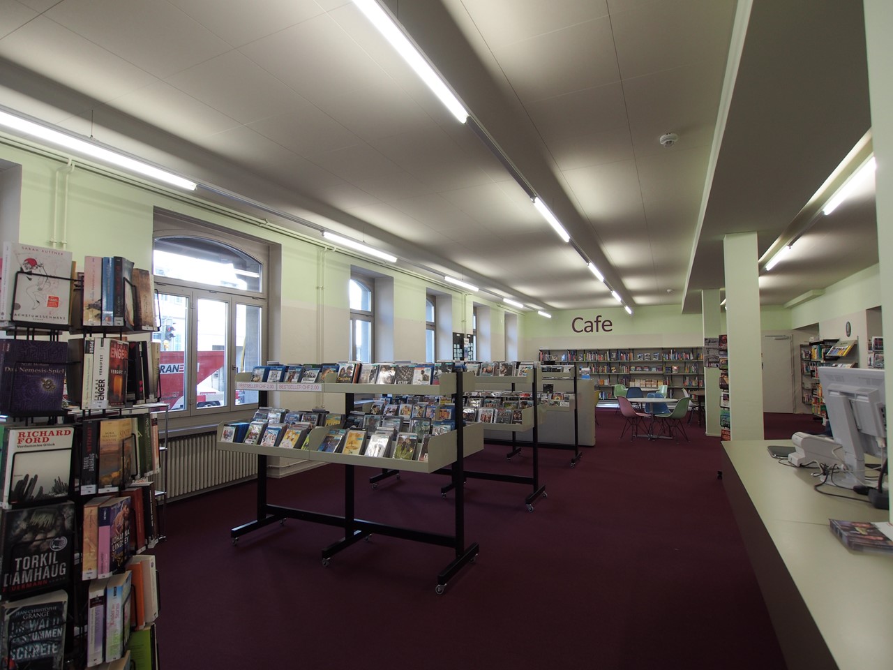 Akustikdecke Bibliothek Baden